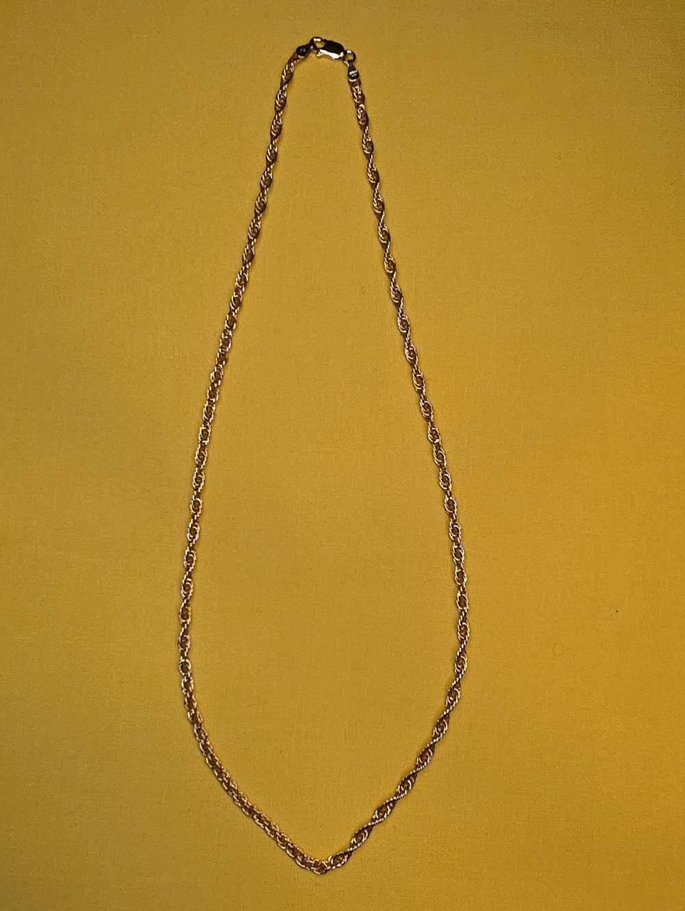 Vintage ▪︎ 925 Italy Rope Chain Necklace ▪︎ Gold Vermeil ▪︎ Very Pretty! 📿
